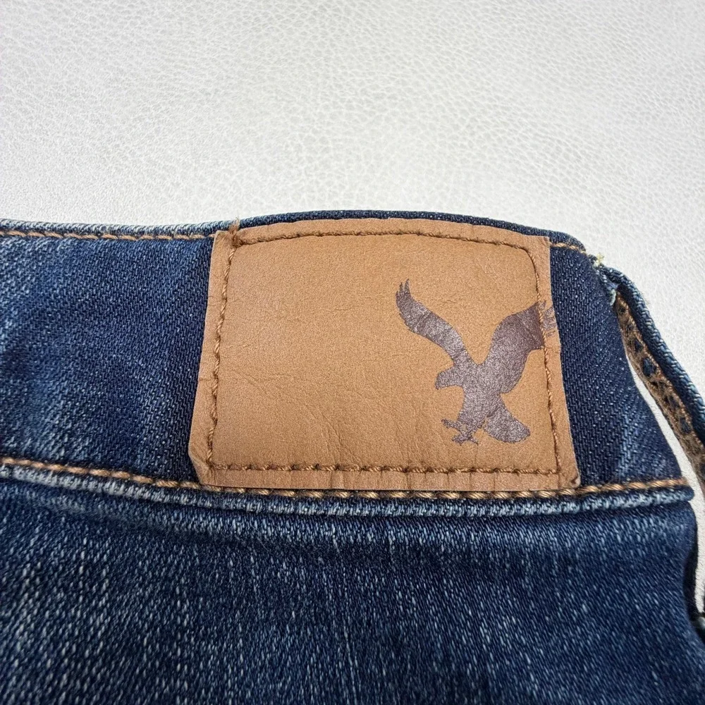 American Eagle Skinny Kick Jeans Womens 12 X-Long Dark Wash Super Stretch Denim - Picture 10 of 10